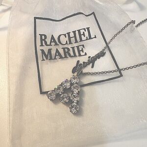 Rachel Marie 18’ initial rhinestone bling “A” letter chain necklace. Perfect!